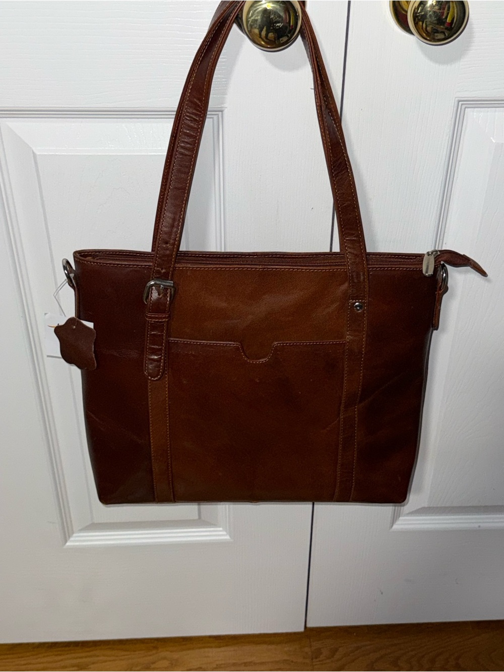 New Sammarc  Brown Leather Purse Bag